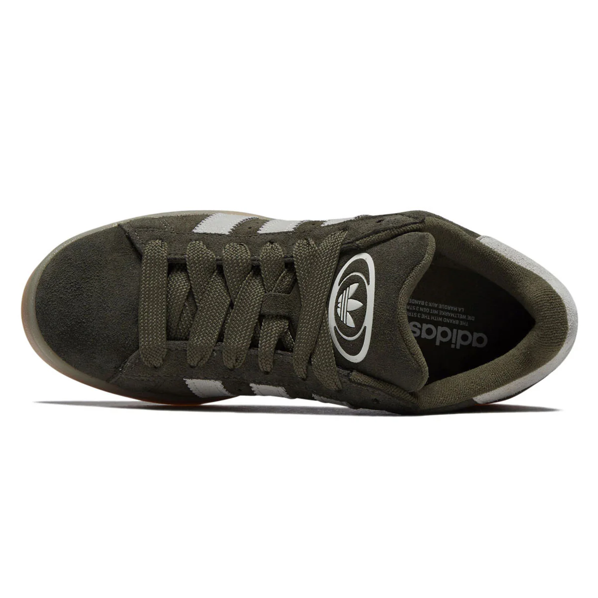 Adidas Campus 00s Shoes - Medium Dark Khaki/Off White/Gum - Image 3