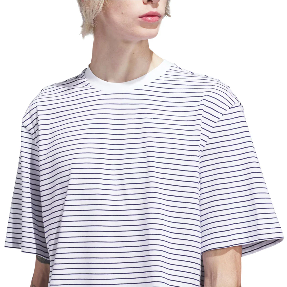 Adidas FS Stripe T-Shirt - White/Dark Blue - Image 3