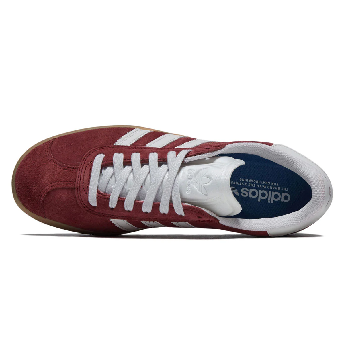 Adidas Gazelle ADV Shoes - Shadow Red/Crystal White/Gold Metallic - Image 3