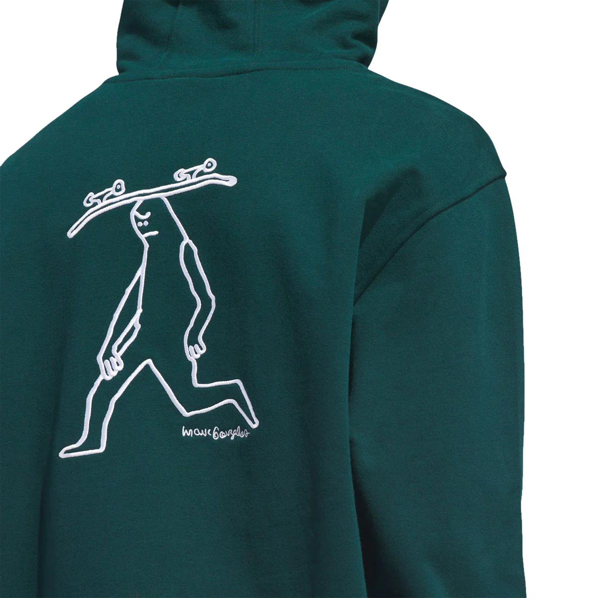 Adidas Gonz Head Hoodie - Aurora Ivy/Black - Image 3