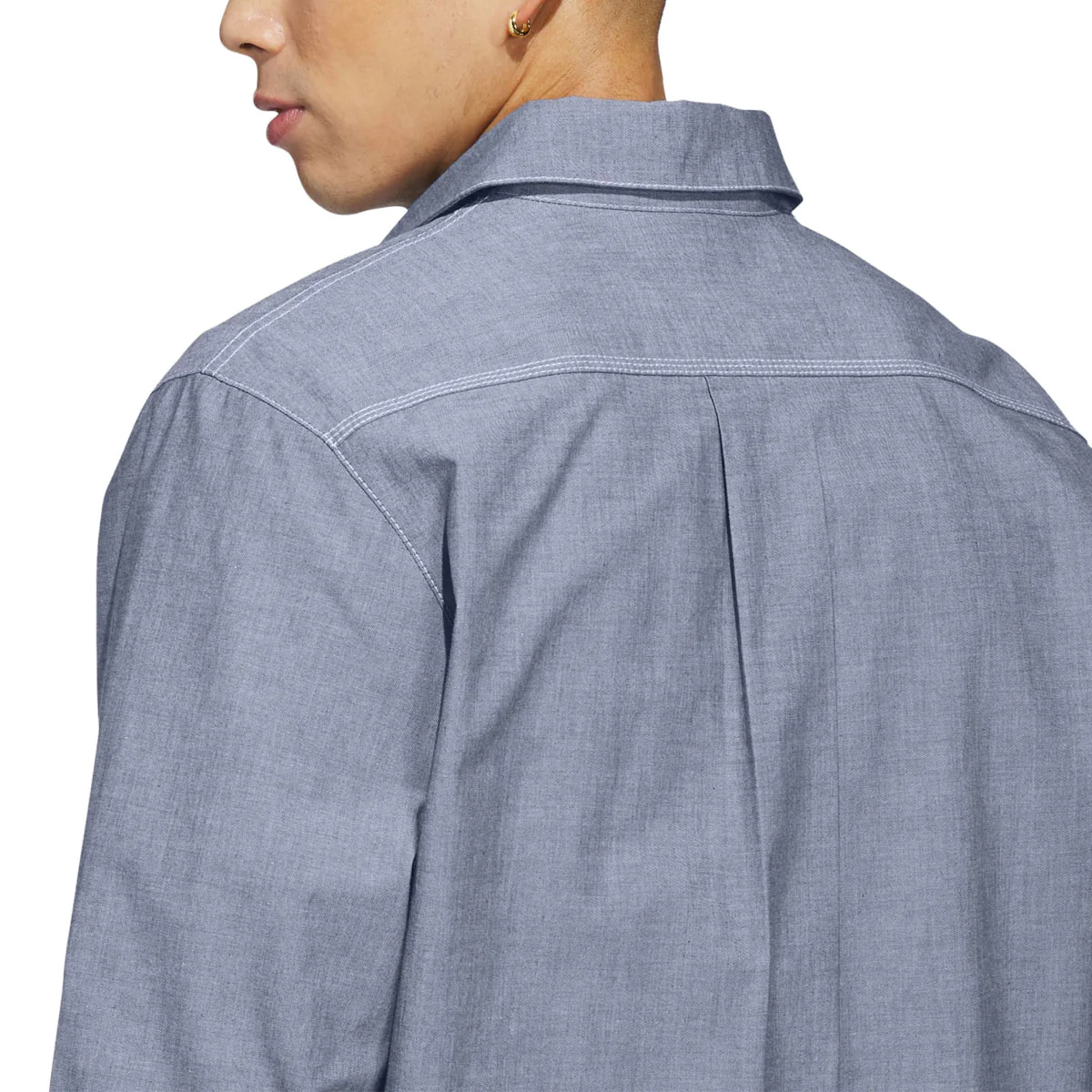 Adidas Gonz Long Sleeve Shirt - Aurora Ivy/White - Image 4