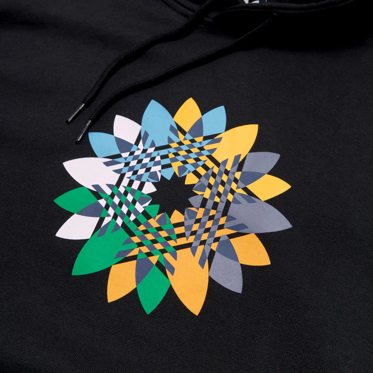 Adidas Pinwheel Trefoil Hoodie - Black/Crew Yellow - Image 2