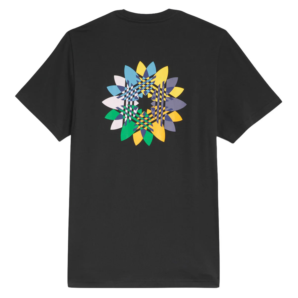 Adidas Pinwheel Trefoil T-Shirt - Black/Crew Yellow - Image 2