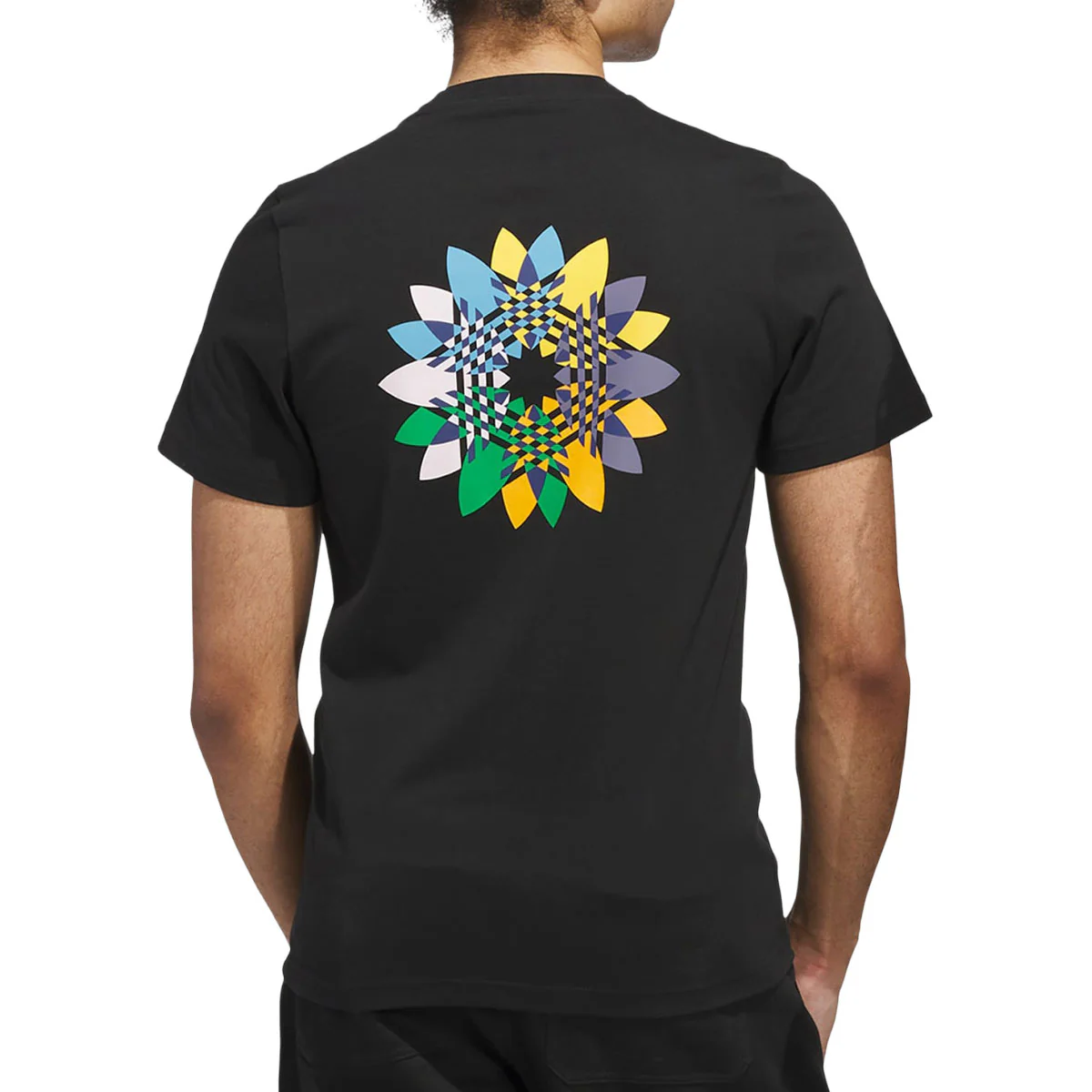 Adidas Pinwheel Trefoil T-Shirt - Black/Crew Yellow - Image 4