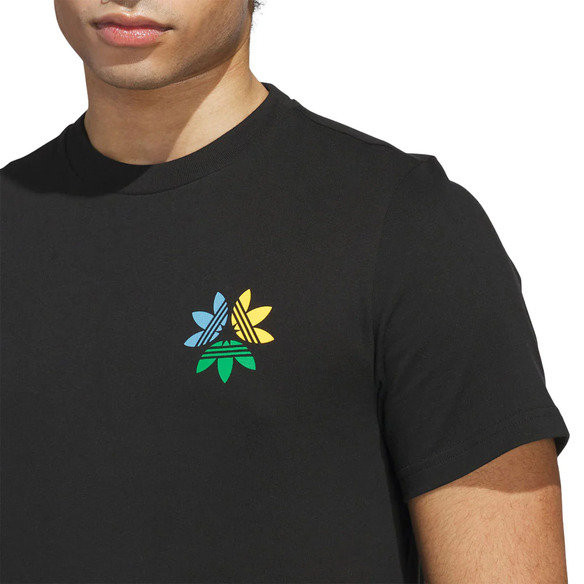 Adidas Pinwheel Trefoil T-Shirt - Black/Crew Yellow - Image 5
