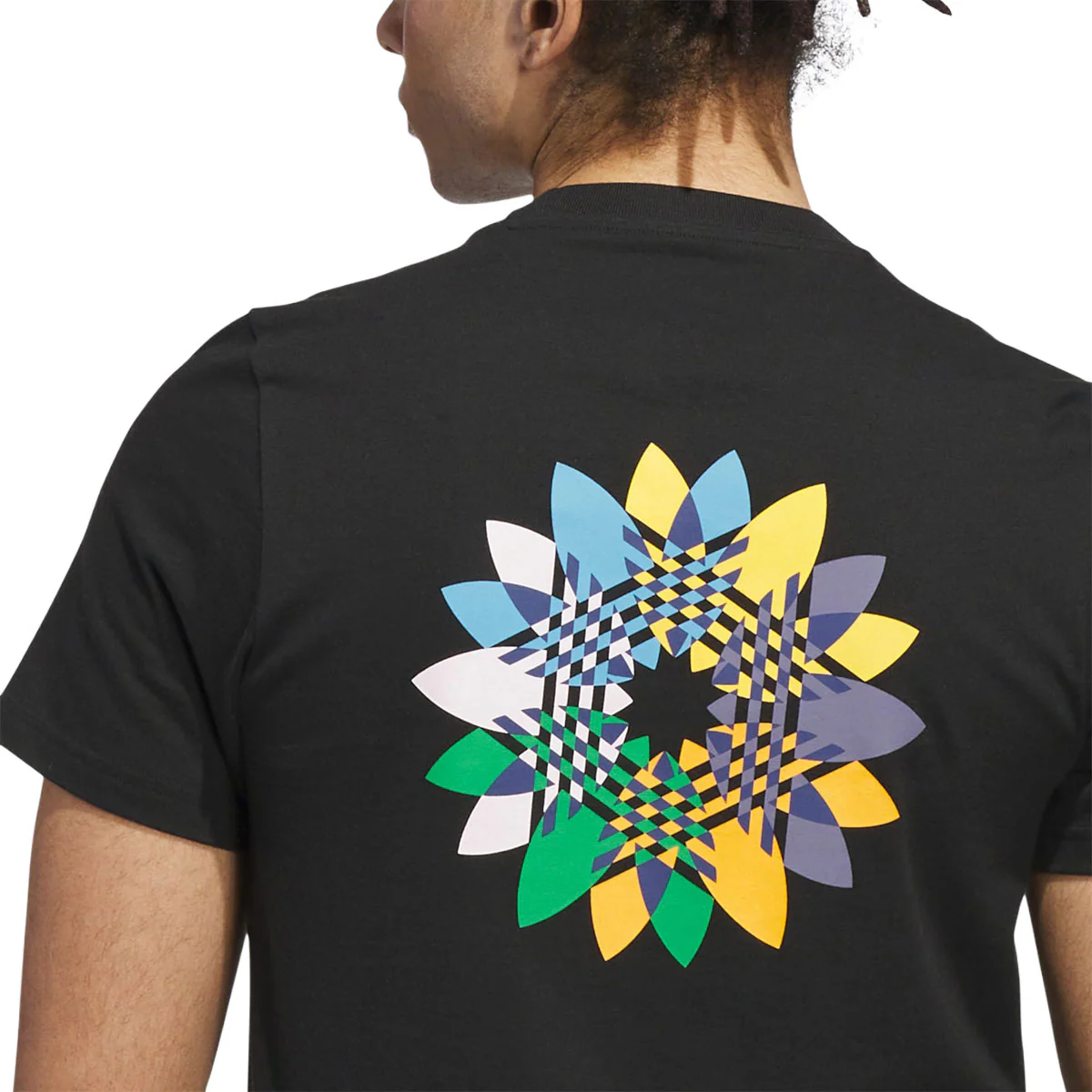 Adidas Pinwheel Trefoil T-Shirt - Black/Crew Yellow - Image 6