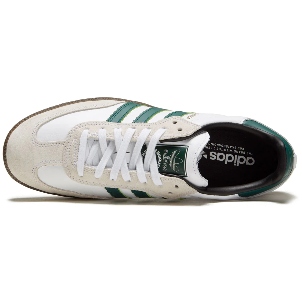 Adidas Samba Adv Shoes - White/Collegiate Green/White - Image 3