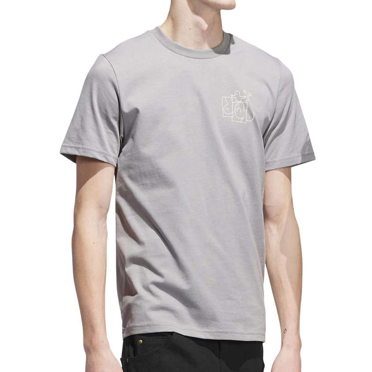 Adidas Shmoofoil Stairs T-Shirt - Medium Grey/Aluminum - Image 3