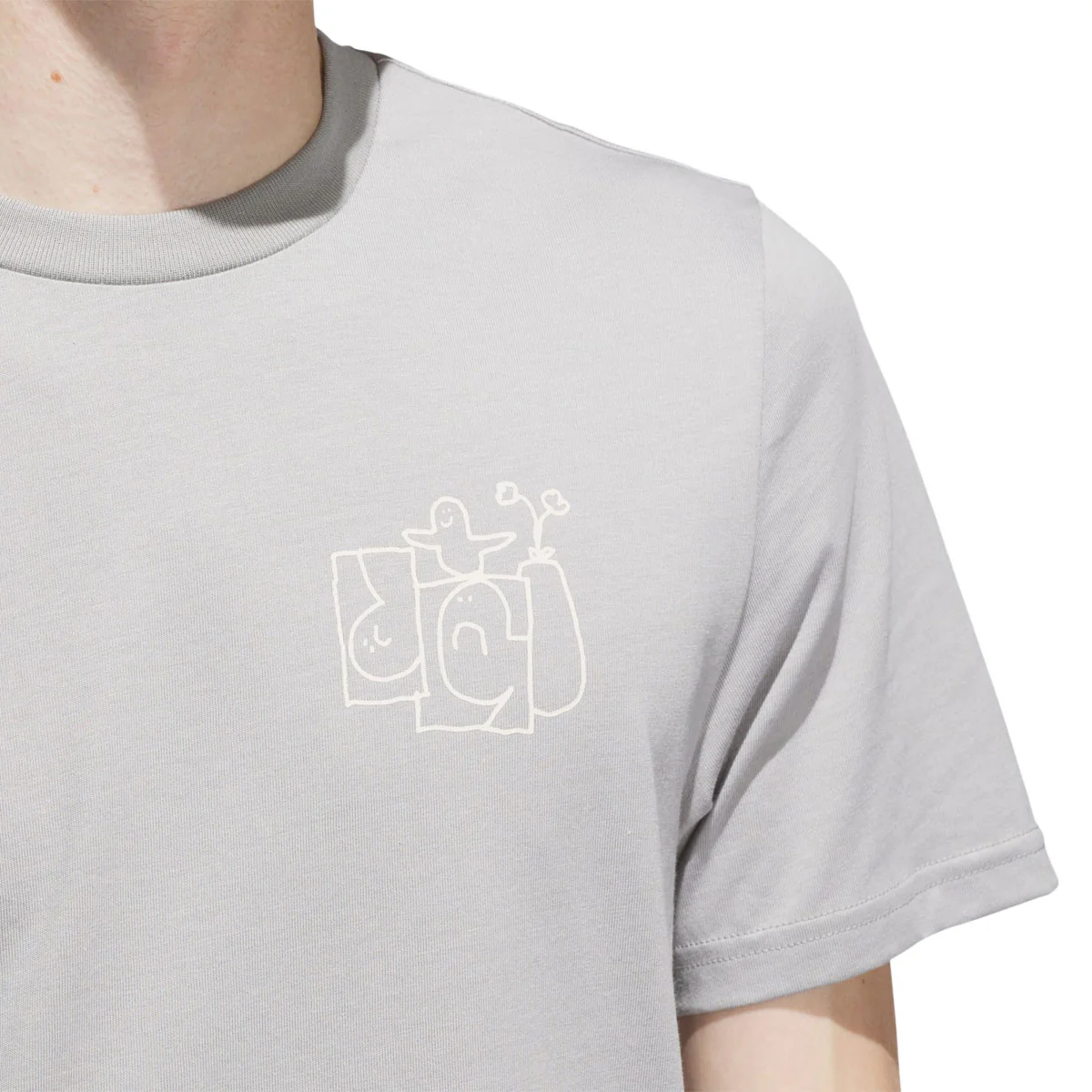 Adidas Shmoofoil Stairs T-Shirt - Medium Grey/Aluminum - Image 5