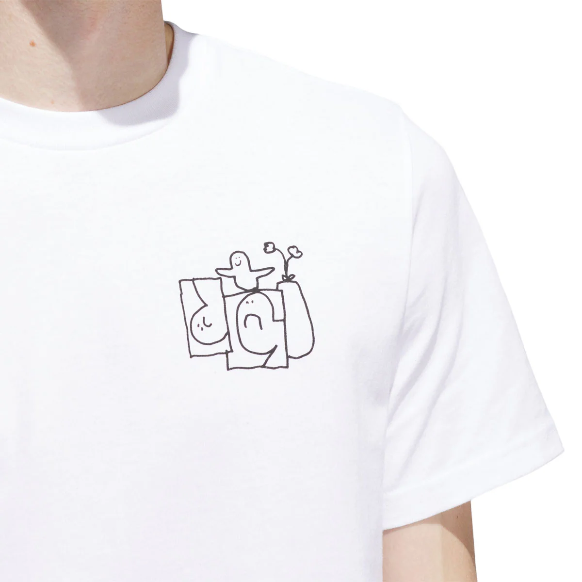 Adidas Shmoofoil Stairs T-Shirt - White/Black - Image 5