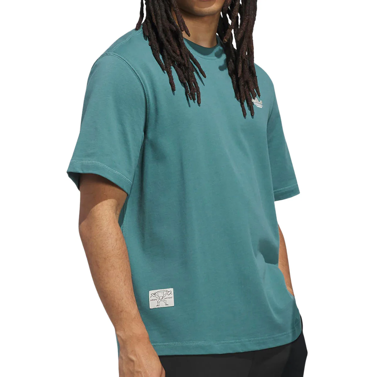Adidas Shmoofoil Heavyweight T-Shirt - Preloved Teal - Image 2