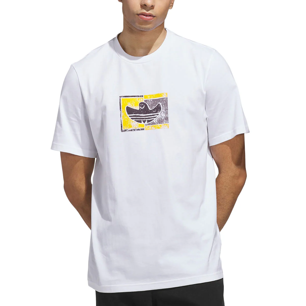 Adidas Shmoohaus T-Shirt - White/Aurora Black - Image 2