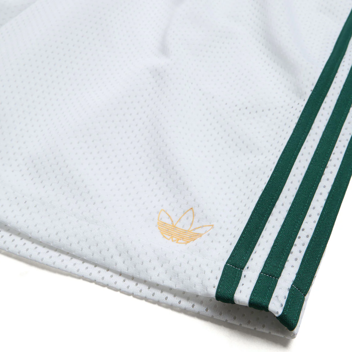 Adidas Tyshawn B Shorts - White/Matte Gold/Collegiate Green - Image 5