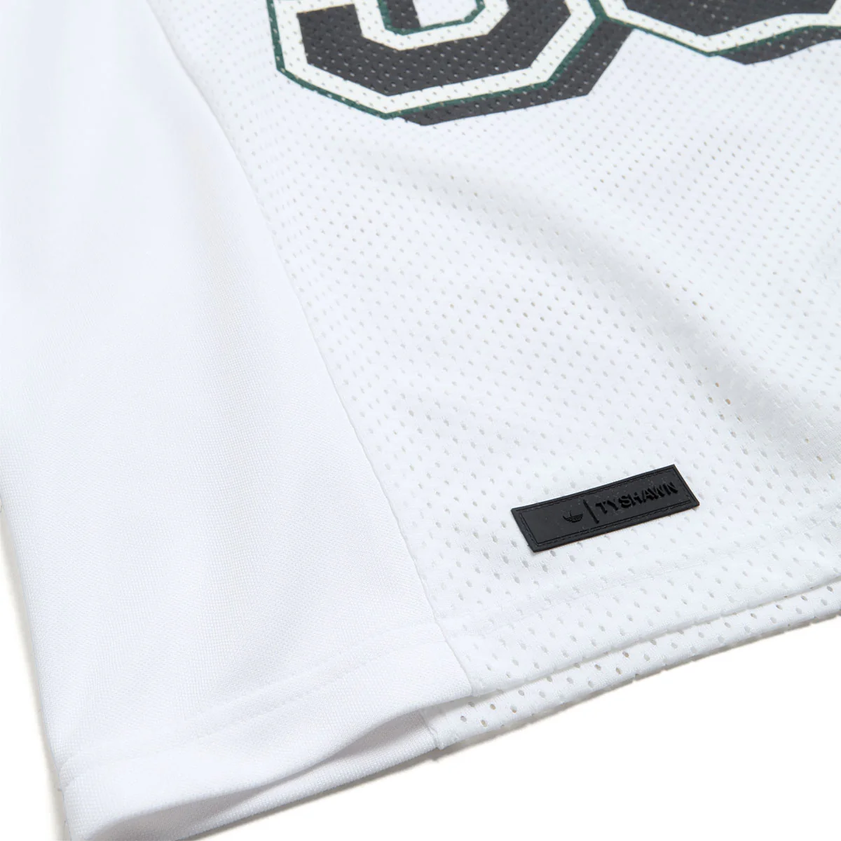 Adidas Tyshawn Jersey - White/Ice Gold Metallic/Collegiate Green - Image 3