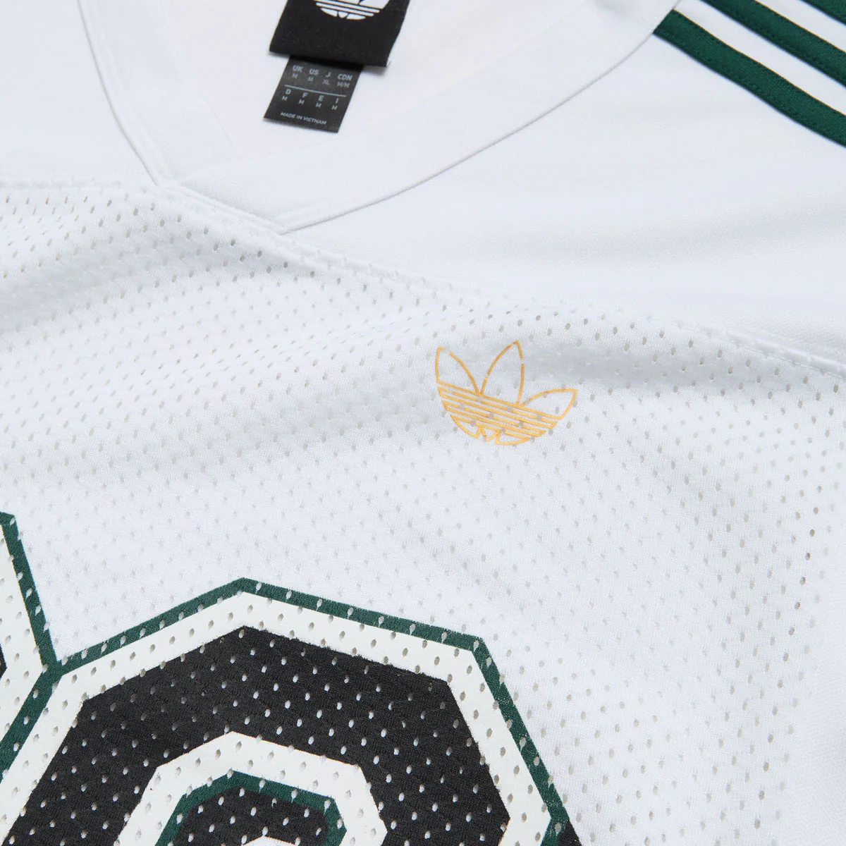 Adidas Tyshawn Jersey - White/Ice Gold Metallic/Collegiate Green - Image 5