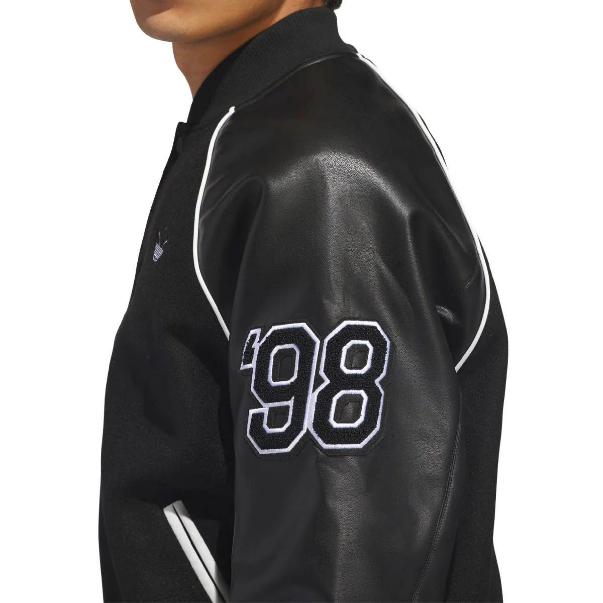 Adidas Tyshawn Letterman Jacket - Black/White - Image 3