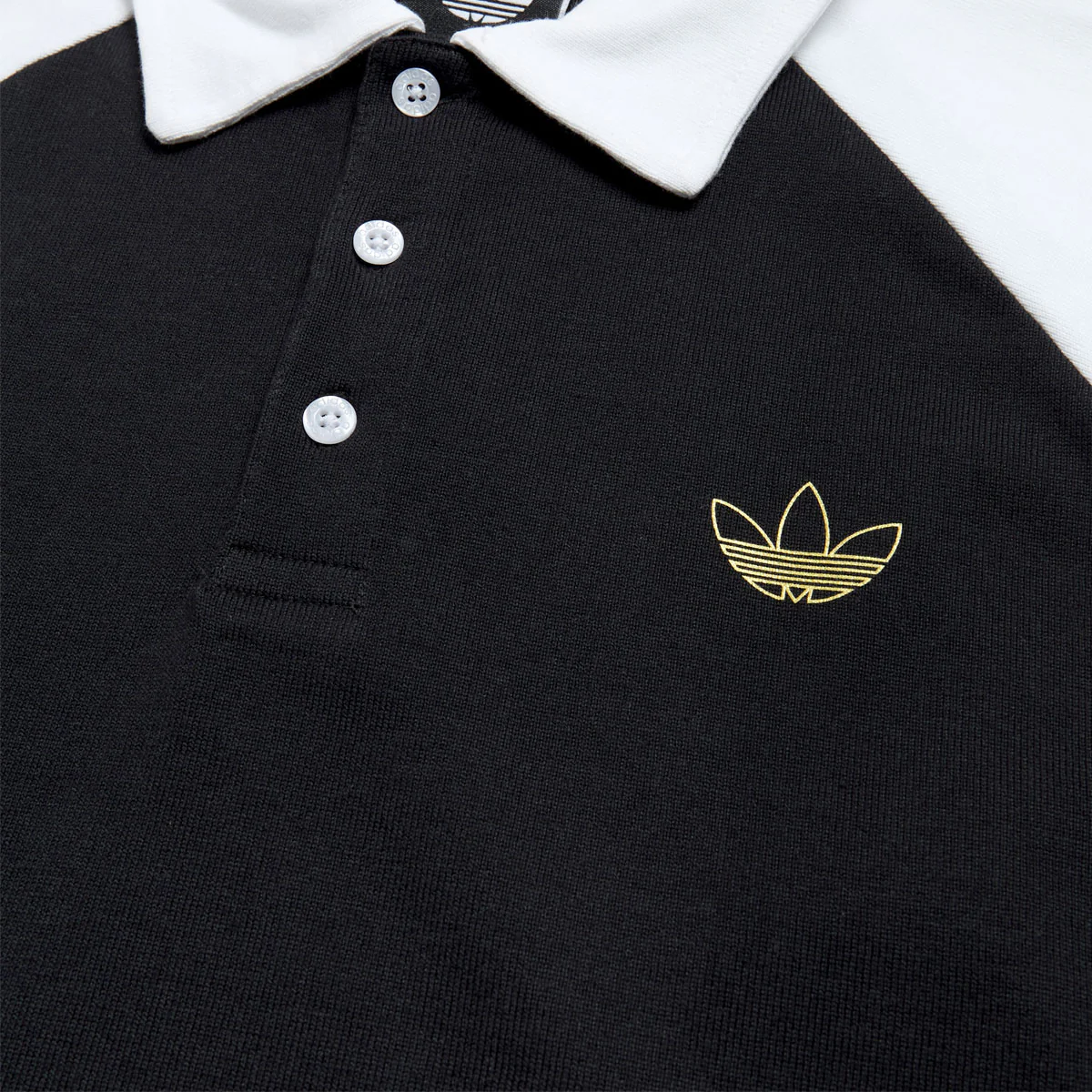 Adidas Tyshawn Rugby Shirt - Black/White - Image 2
