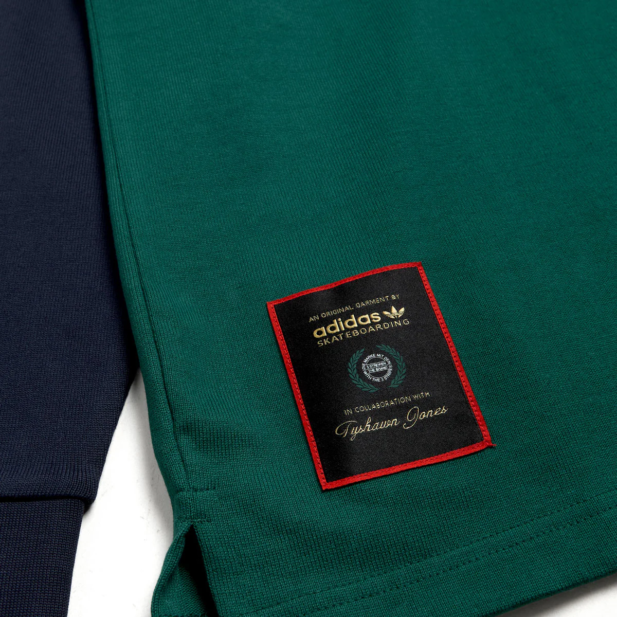 Adidas Tyshawn Rugby Shirt - Collegiate Green/Legend Ink - Image 3