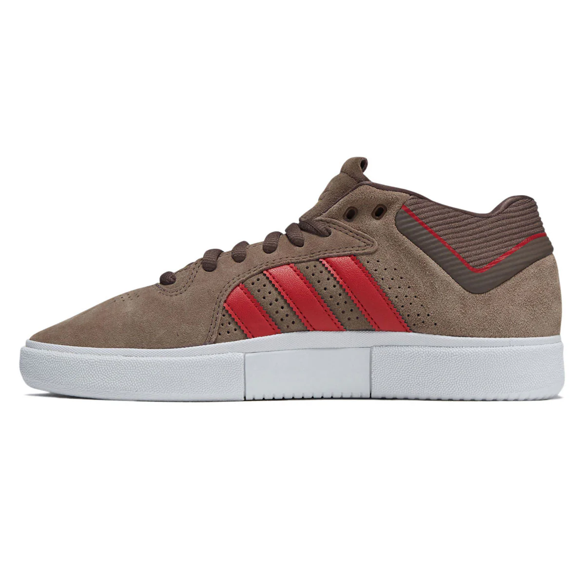 Adidas Tyshawn Shoes - Earth Strata/Collegiate Red/Ftwr White - Image 2
