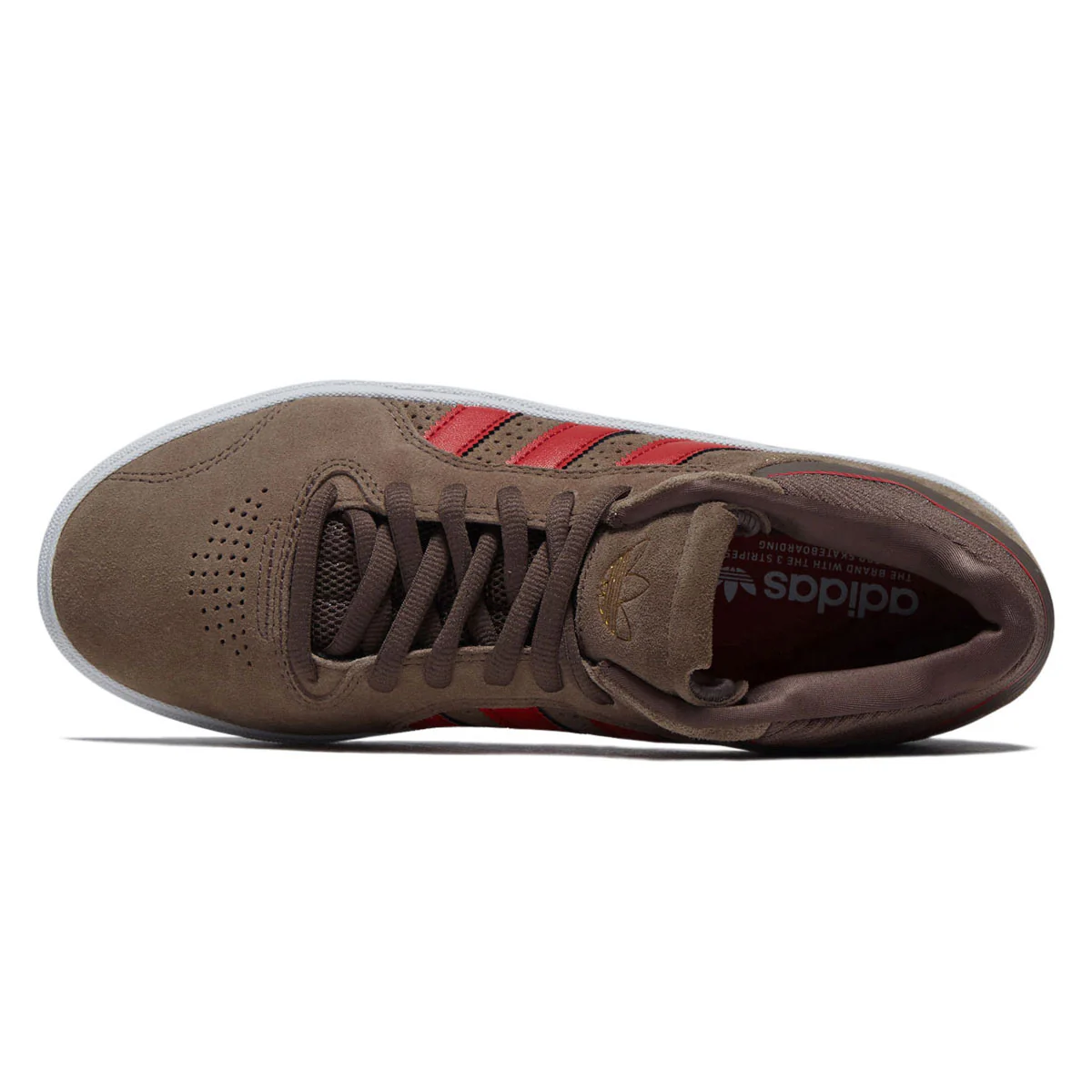 Adidas Tyshawn Shoes - Earth Strata/Collegiate Red/Ftwr White - Image 3