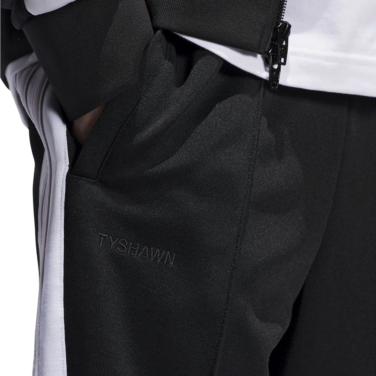 Adidas Tyshawn Track Pants - Black/White/Dash Grey - Image 3