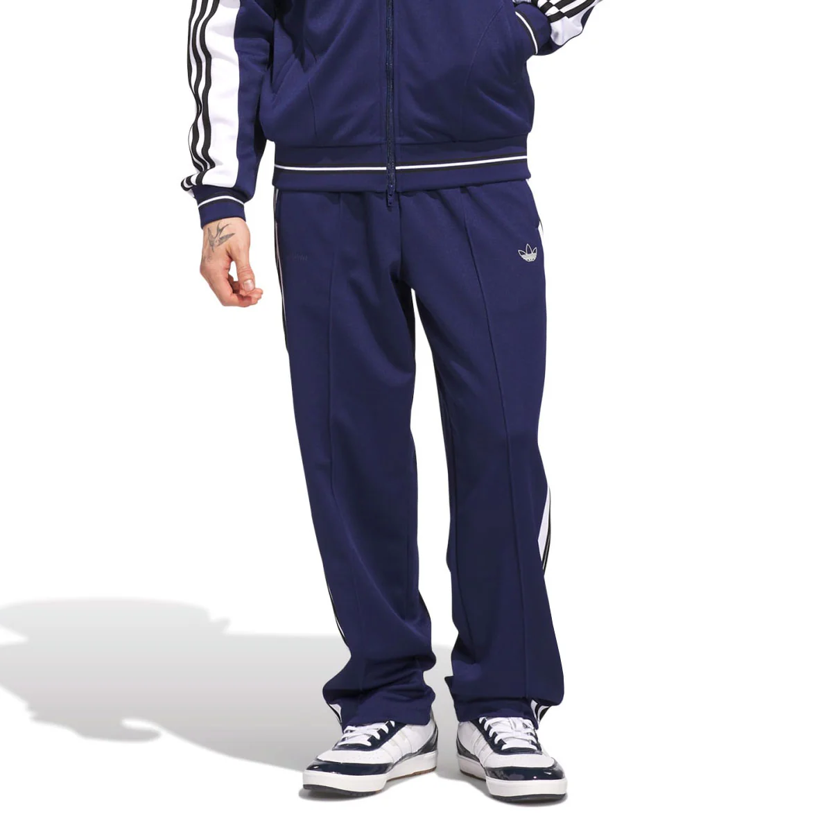 Adidas Tyshawn Track Pants - Dark Blue/White/Black - Image 3