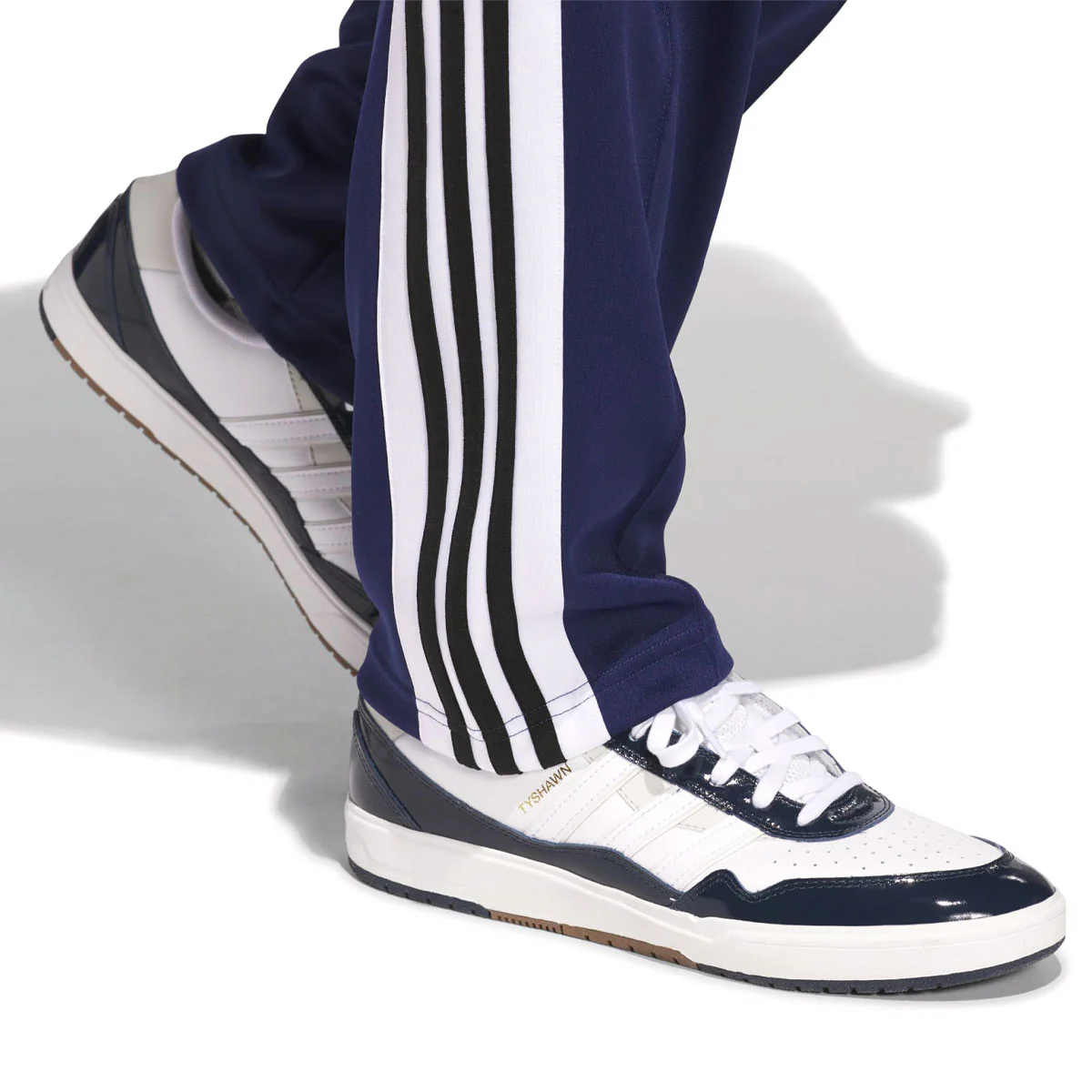 Adidas Tyshawn Track Pants - Dark Blue/White/Black - Image 5