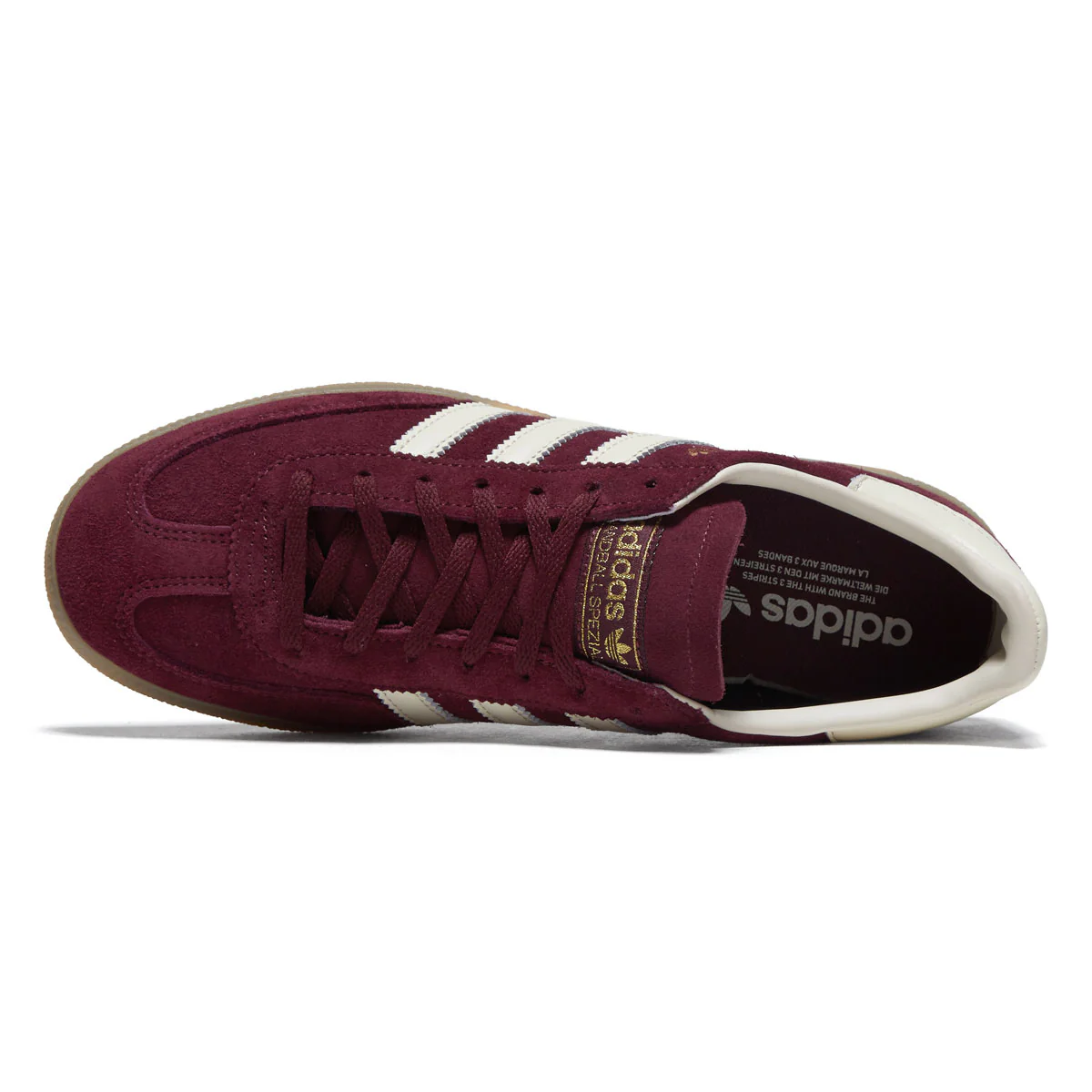 Adidas Womens Handball Spezial Shoes - Maroon/Cream White/Gold Metallic - Image 3
