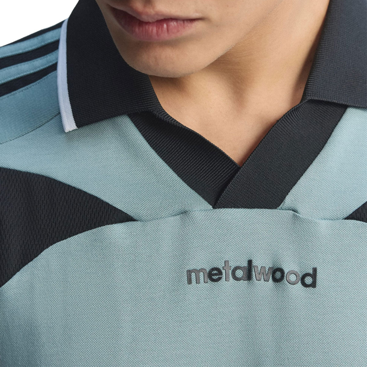 Adidas x Metalwood Originals Polo Shirt - Green Earth - Image 4