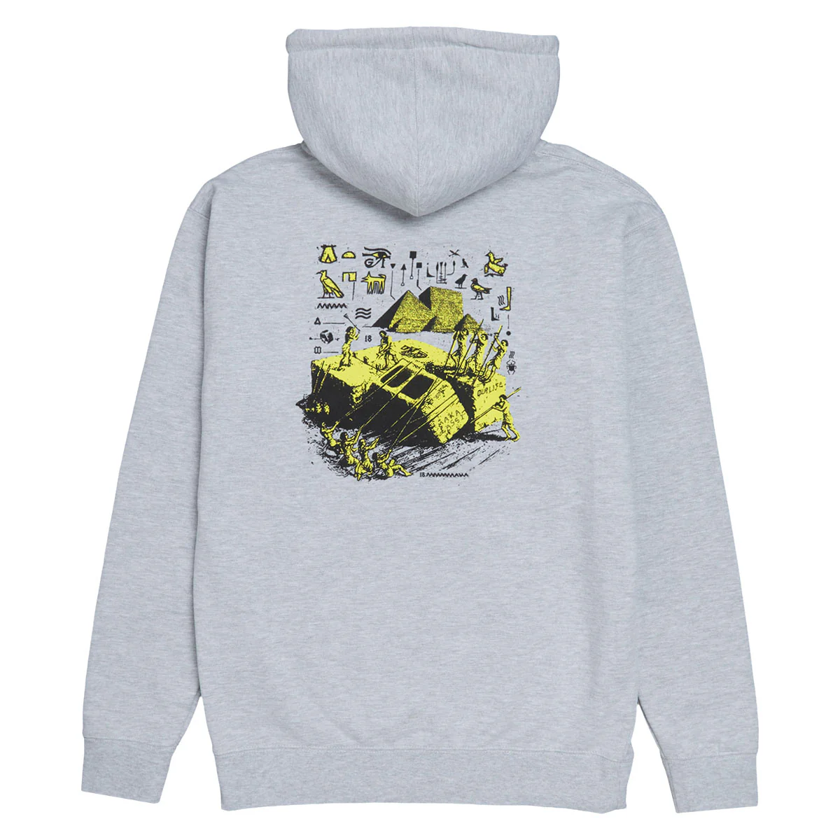 Anti-Hero Anti-Hiero Zip Up Hoodie - Grey Heather/Black/Yellow - Image 2