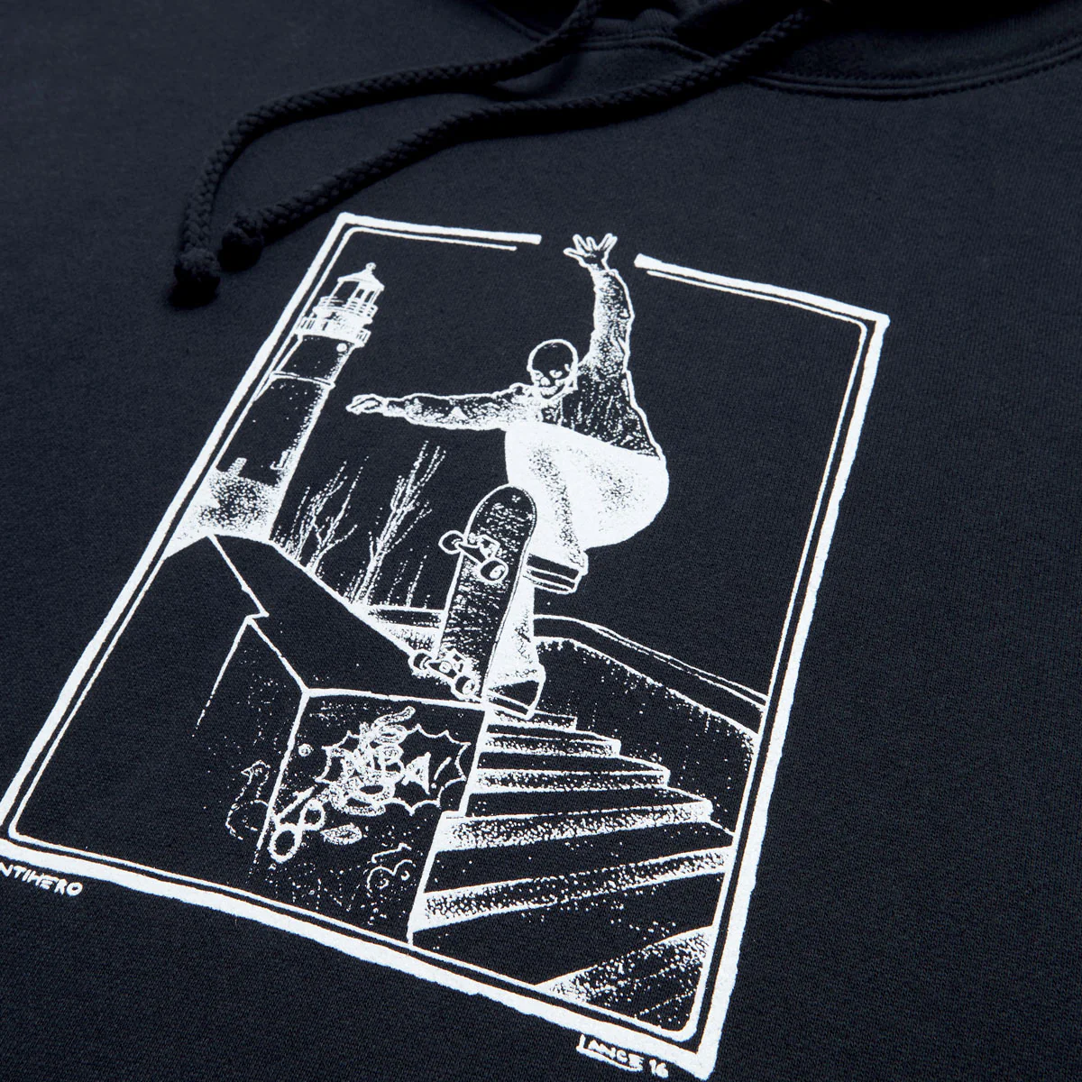 Anti-Hero BA Lance Hoodie - Navy/White - Image 2