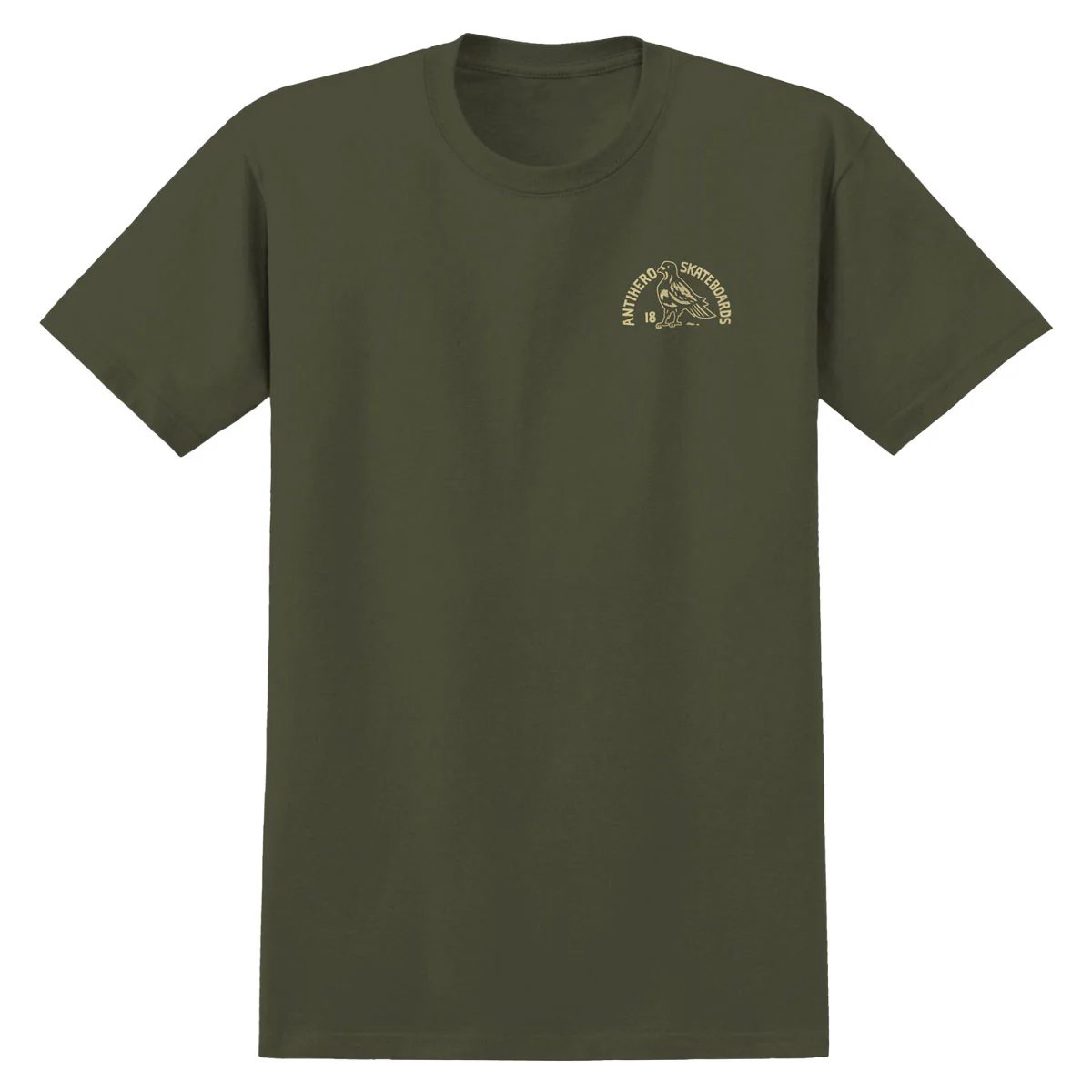 Anti-Hero Clubhouse T-Shirt - Olive/Cream - Image 2