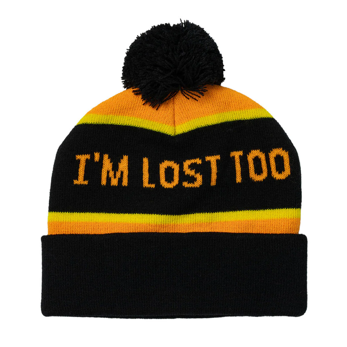 Anti-Hero I'm Lost Too Pom Beanie - Orange/Black/Yellow - Image 2