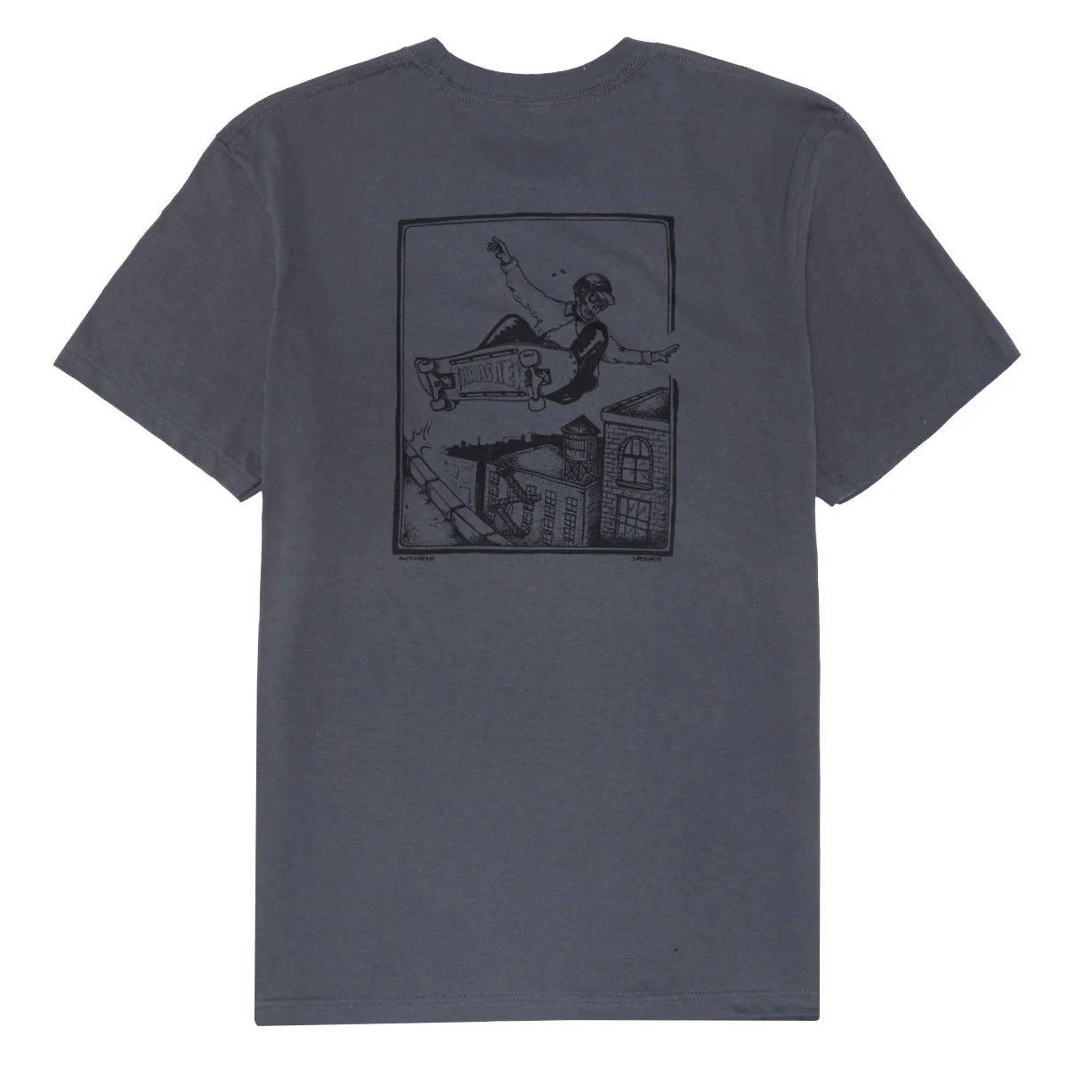 Anti-Hero Phelps Lance Dbl T-Shirt - Asphalt/Black - Image 2