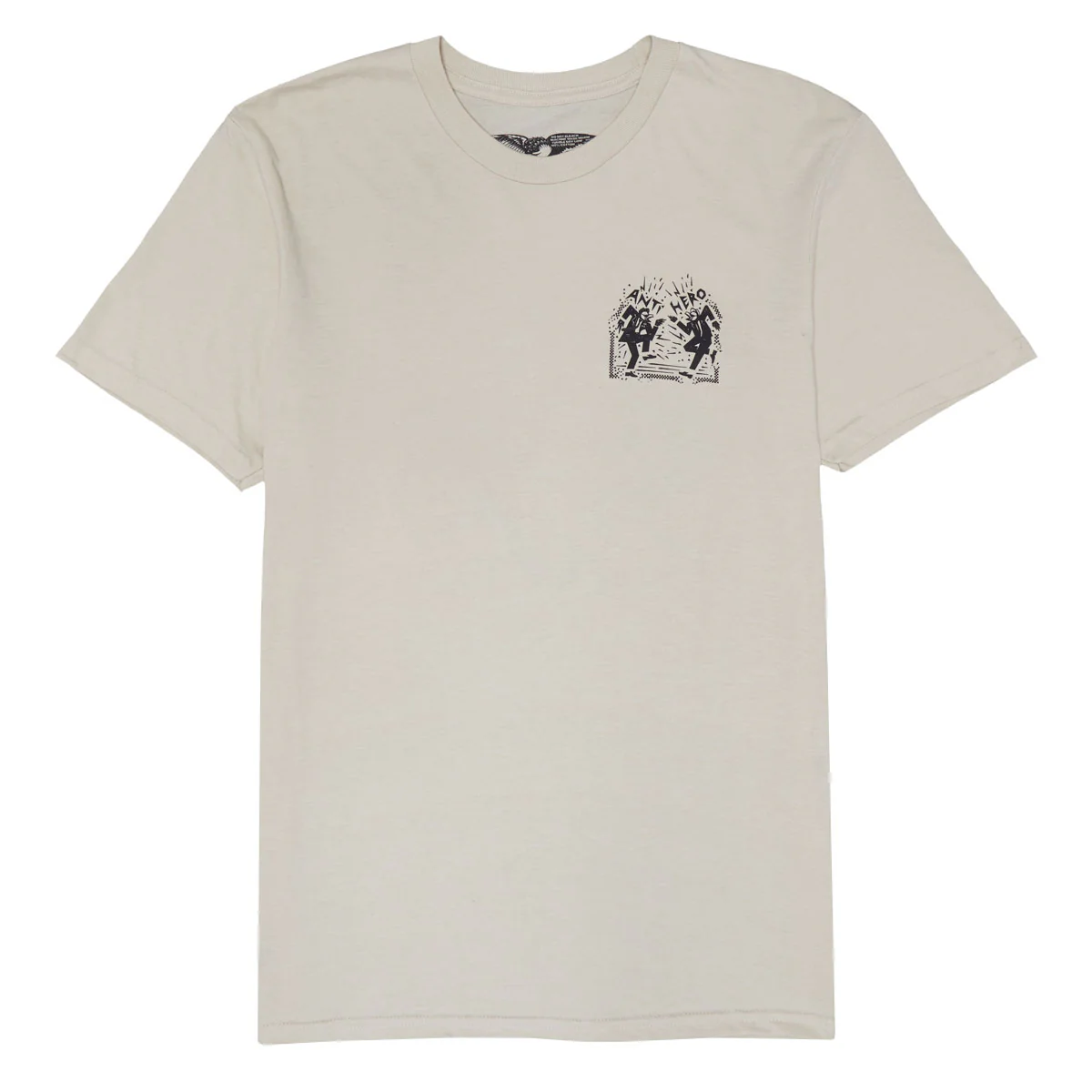 Anti-Hero Ruder Bwoys T-Shirt - Heather Bone/Black - Image 2