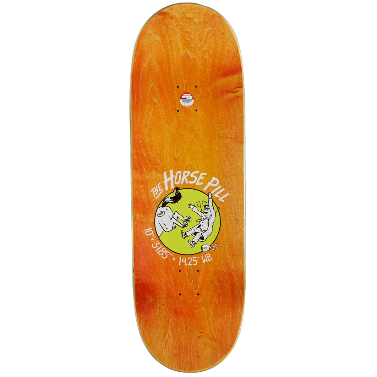 Anti-Hero Team Shaped Eagle Horse Pill Skateboard Complete - Yellow - 10.00" - Image 2
