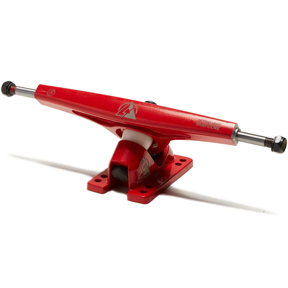 Atlas 180mm 8mm 48 Degree Ultralight Longboard Trucks - Red - Image 2