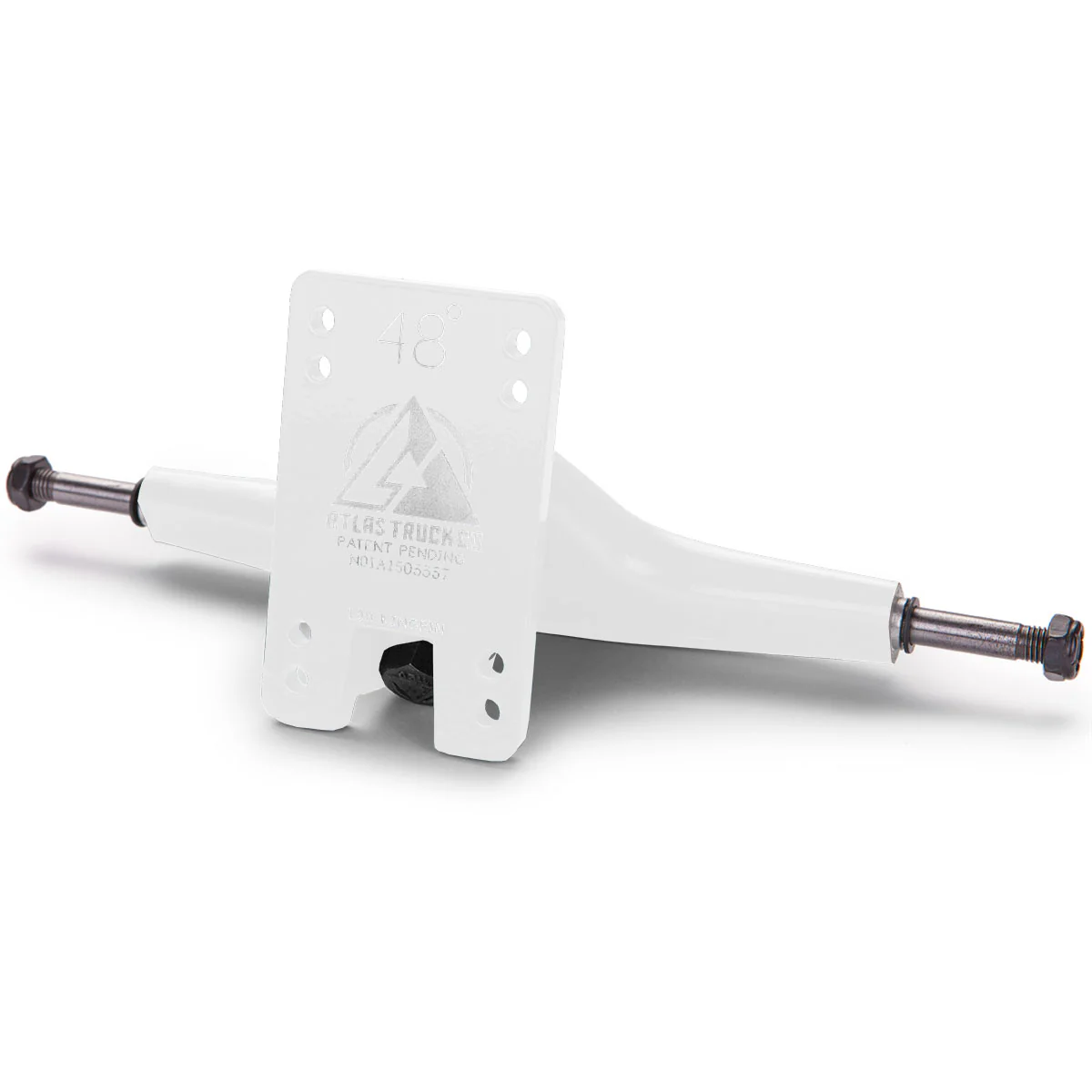 Atlas 180mm 8mm 48 Degree Ultralight Longboard Trucks - White - Image 3