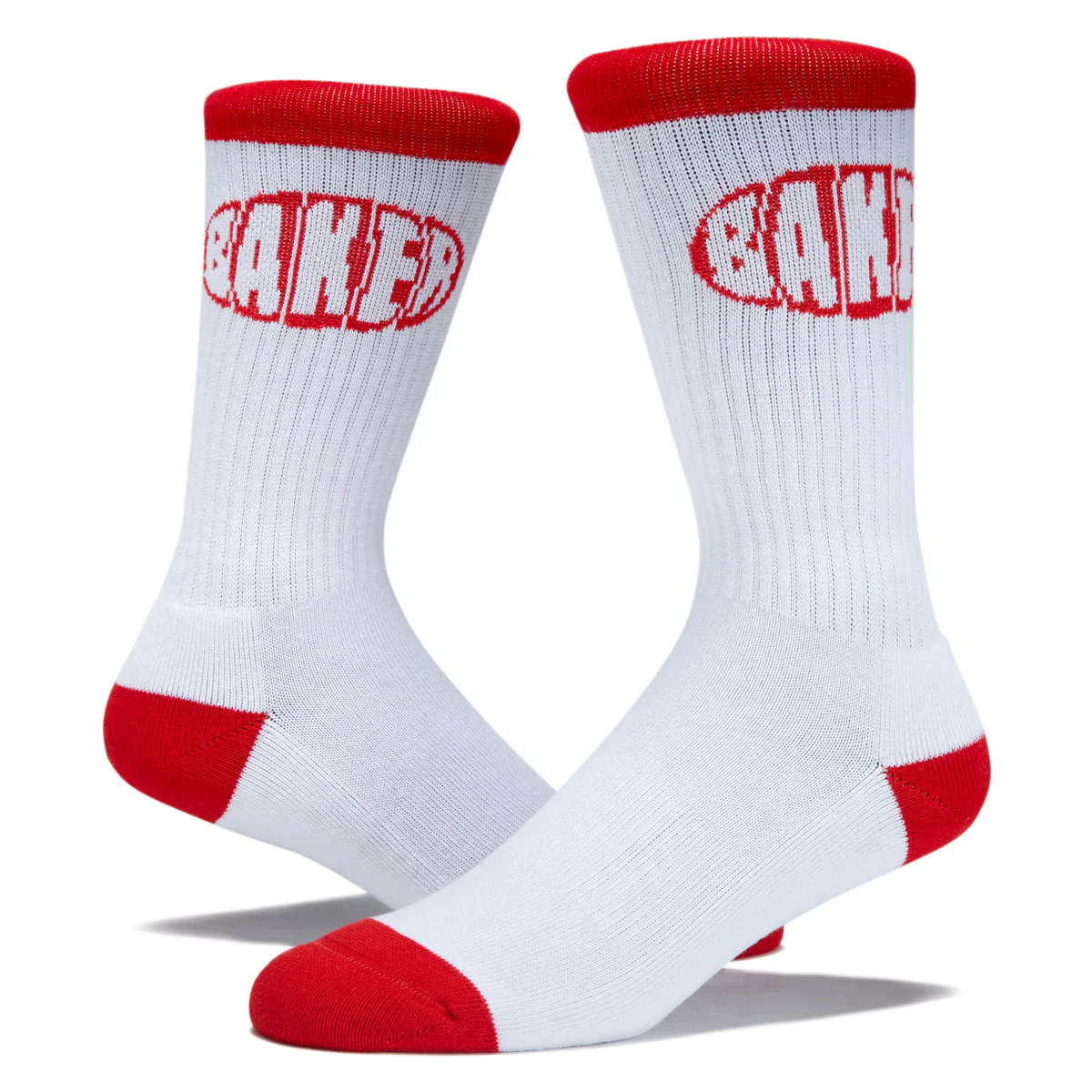 Baker Oval Socks - White/Red - Image 2