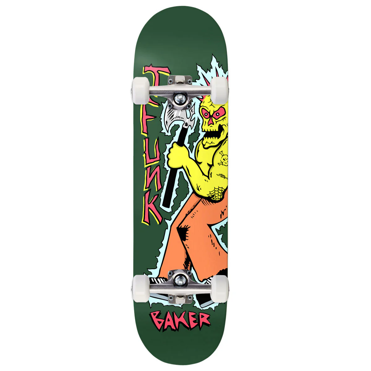 Baker Tristan T-Funk Funkhouser Axe Man Skateboard Complete - 8.388"