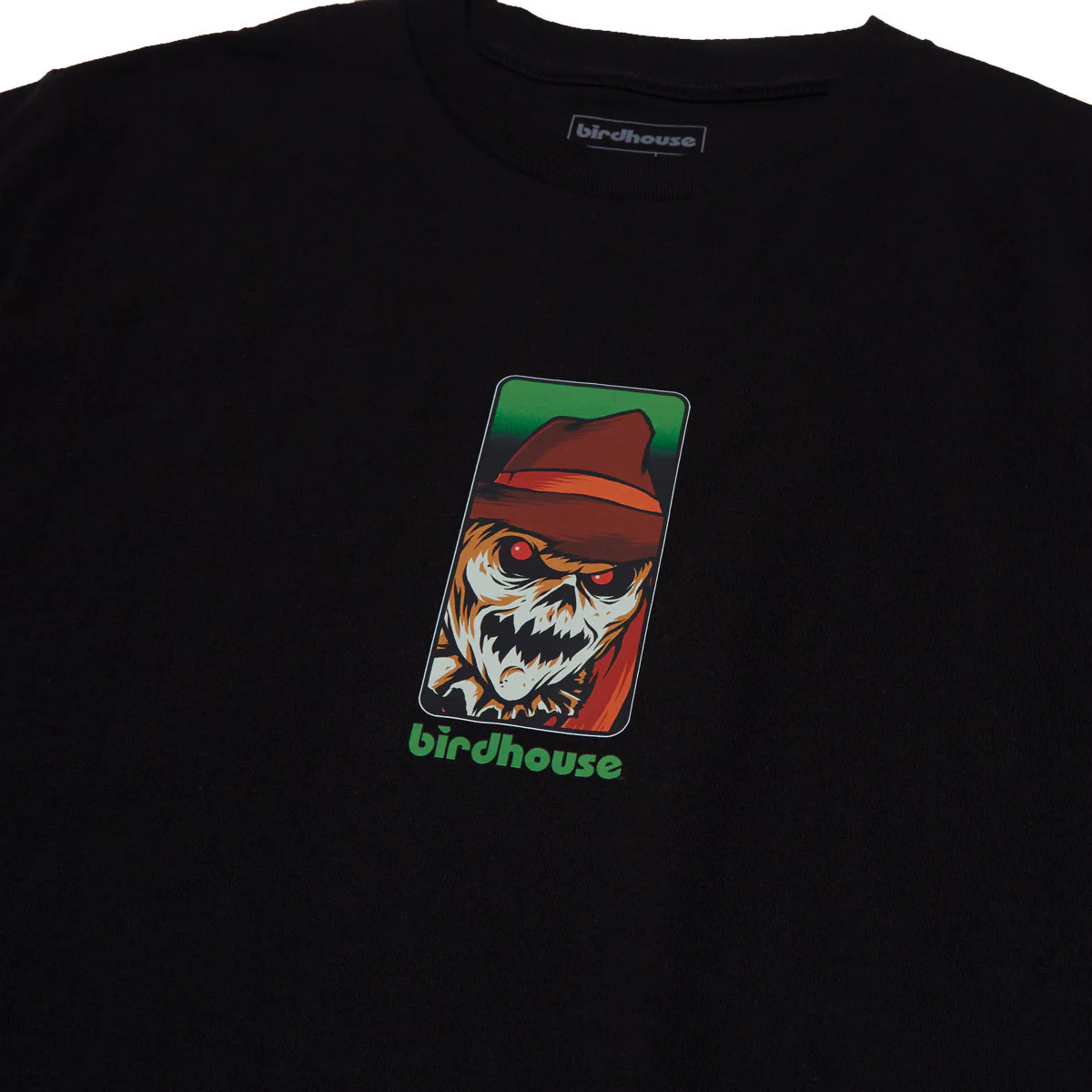 Birdhouse Scarecrow T-Shirt - Black - Image 2