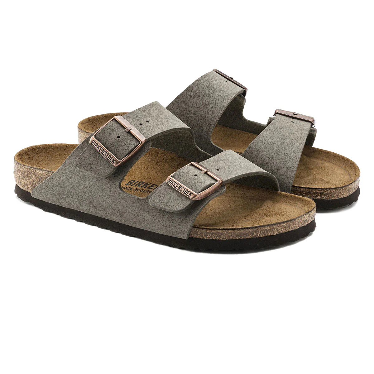 Birkenstock Arizona Sandals - Stone Birkibuc - Image 2