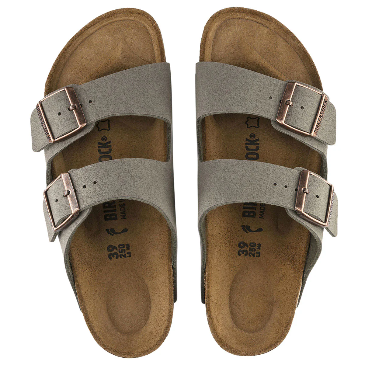 Birkenstock Arizona Sandals - Stone Birkibuc - Image 3