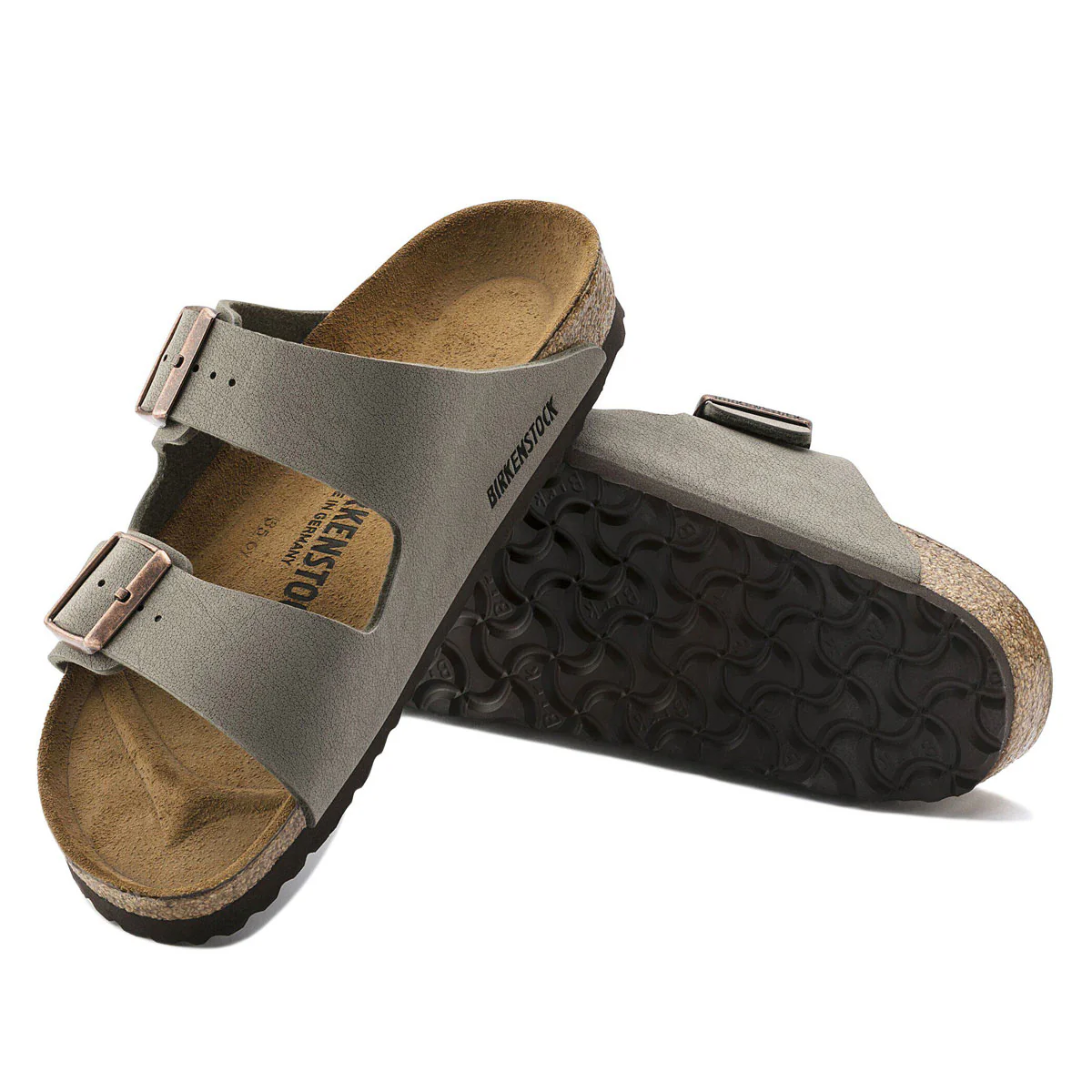 Birkenstock Arizona Sandals - Stone Birkibuc - Image 4