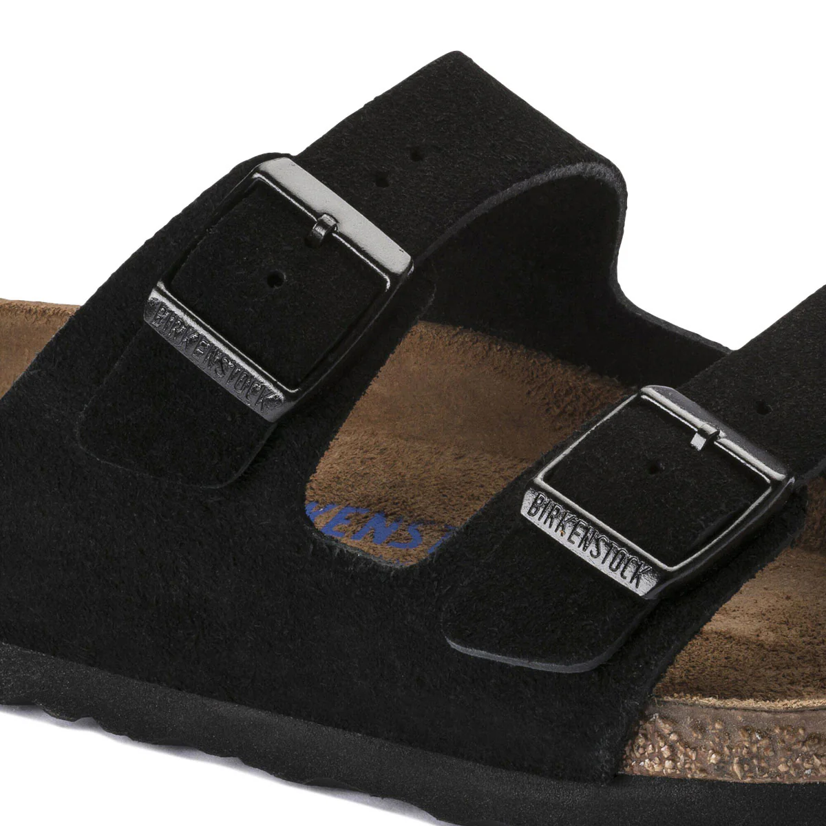 Birkenstock Arizona Soft Footbed Sandals - Black Suede - Image 5
