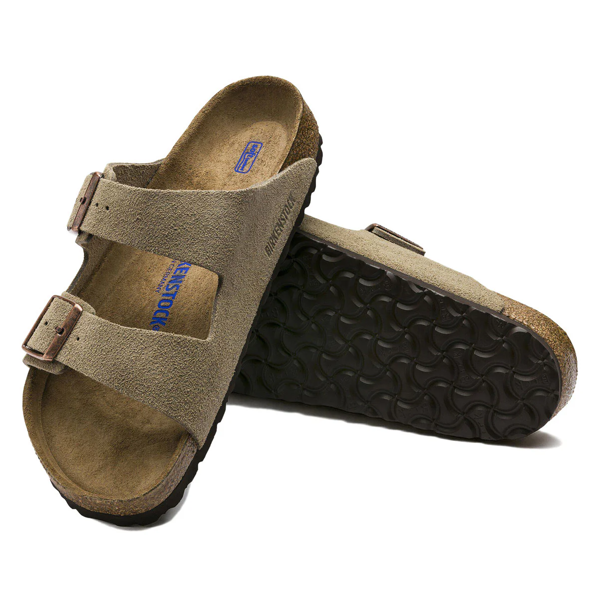 Birkenstock Arizona Soft Footbed Sandals - Taupe Suede - Image 4