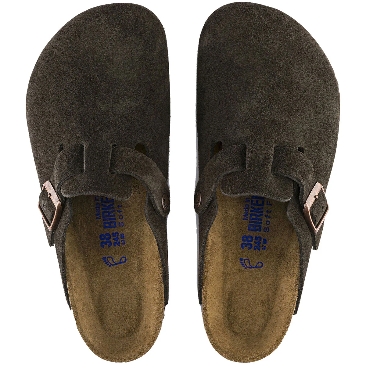 Birkenstock Boston Soft Footbed Sandals - Mocha Suede - Image 3