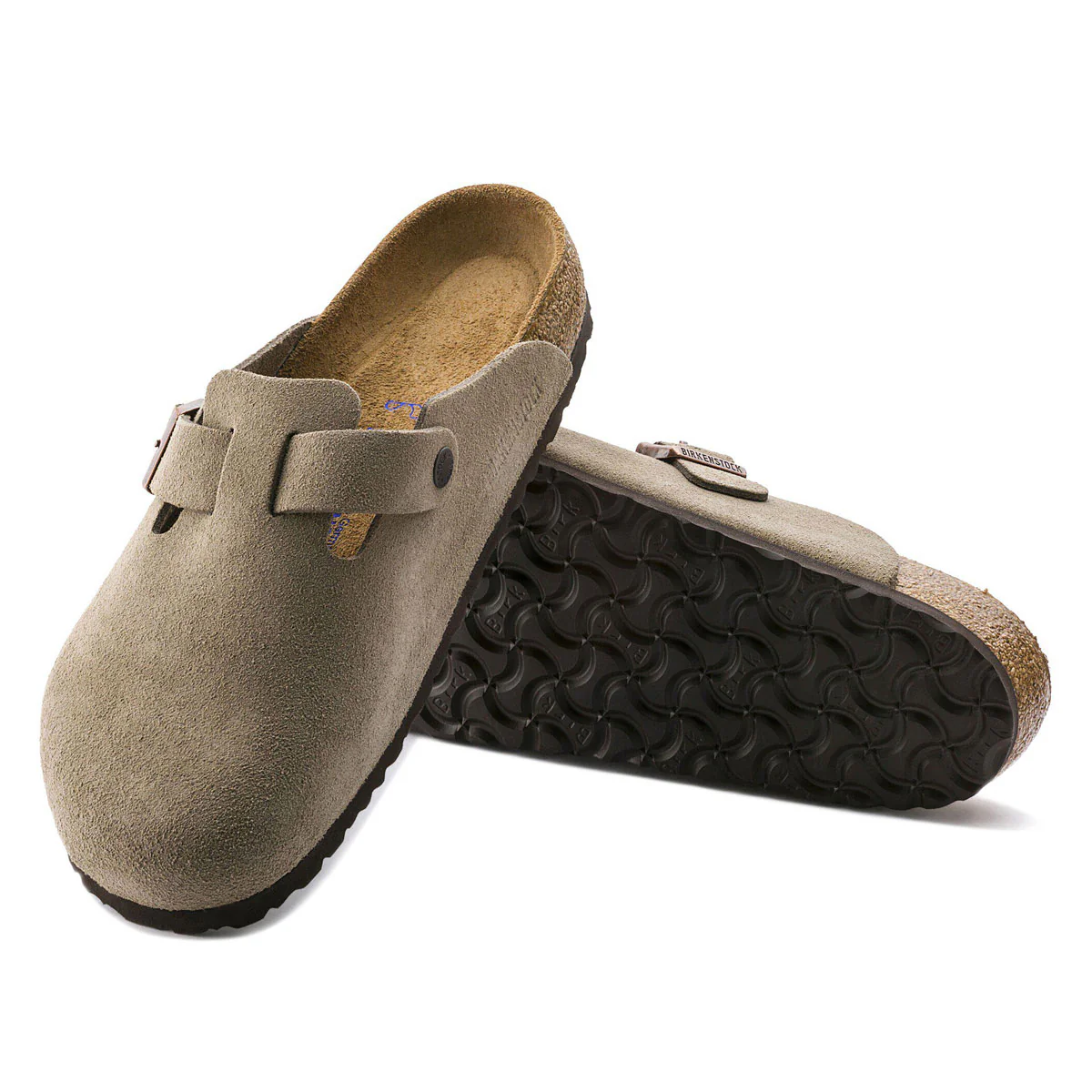 Birkenstock Boston Soft Footbed Sandals - Taupe Suede - Image 4