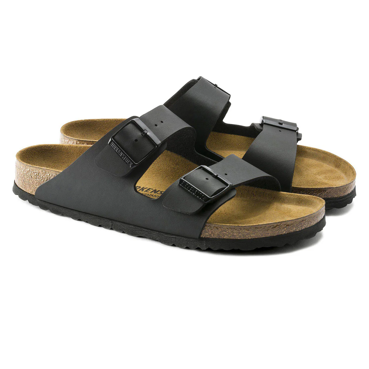 Birkenstock Womens Arizona Sandals - Black Birko-Flor - Image 2