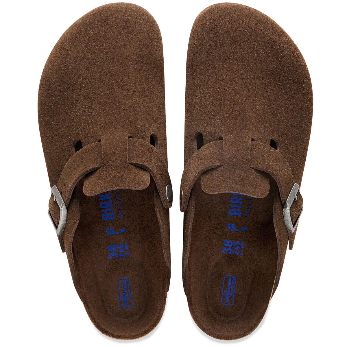 Birkenstock Womens Boston Soft Footbed Sandals - Carafe Suede - Image 3